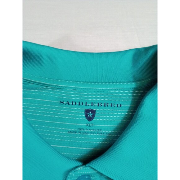 Men's Saddlebred Turquoise/Teal Polo Shirt XLT / Extra Large Tall - Picture 7 of 11